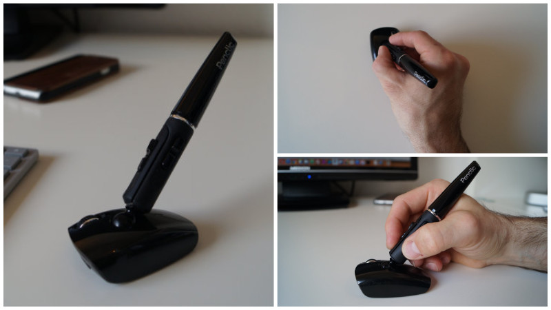Stiftmaus – Penclic Mouse R2, einzeln und zweimal mit Maushand