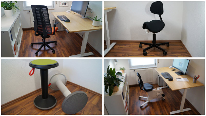 4 Bürostuhl Alternativen: Aktivstuhl, Sattelstuhl, Pendelhocker, Deskbike