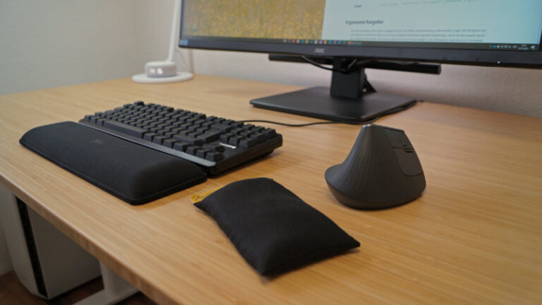 Handgelenkauflage Aus Schwarznuss Holz - Ergonomisch, Rutschfest Für Büro & Gaming