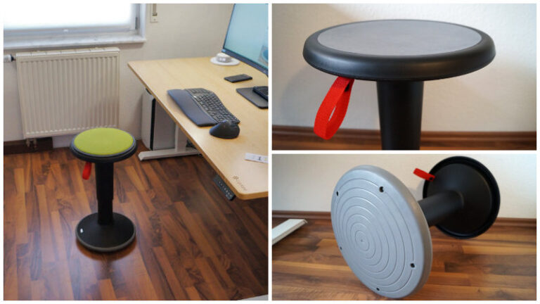 Collage mit 3 Bildern – Interstuhl UP Sitzhocker