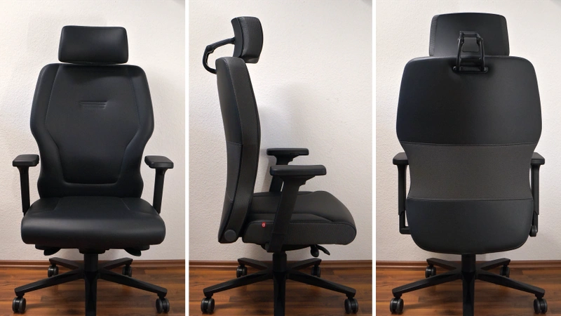 Interstuhl XXL CLASSIC von drei Seiten: vorne, seitlich, hinten