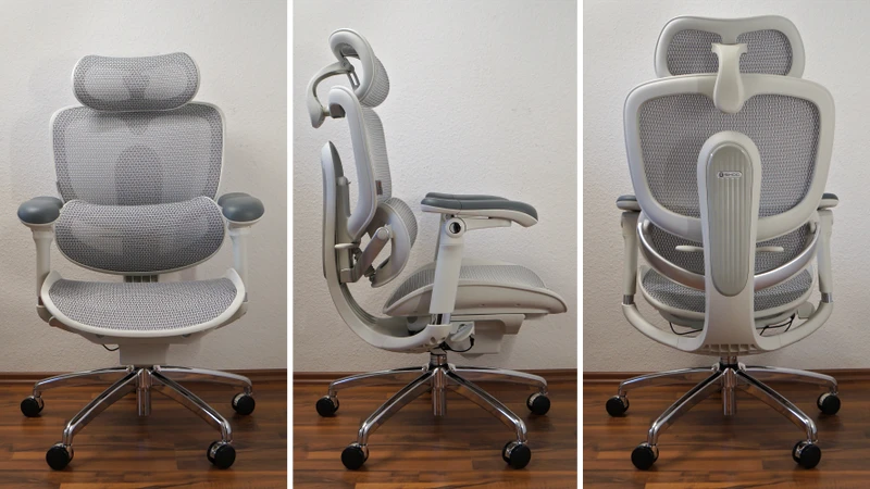 Ansicht: vorne, seitlich, hinten – Sihoo Doro C300 Pro V2