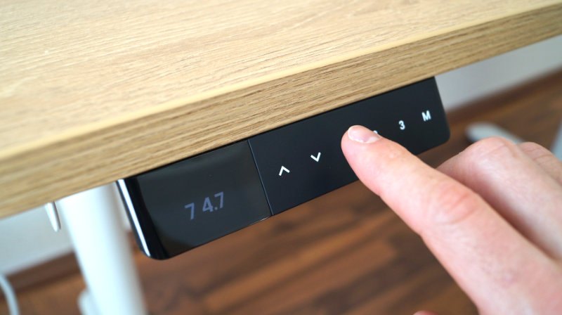 Bedienelement, Demonstration der Touch-Bedienung – Ergotopia Desktopia One