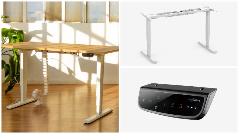 Ergolutions PRIMUS – 3 Bilder mit Details des Schreibtisches