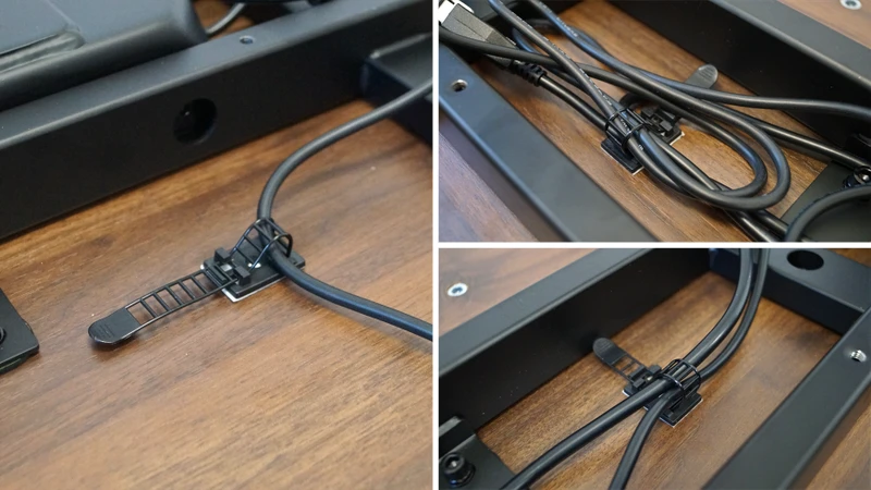 Ordnen der Kabel mit selbstklebenden Kabelclips – Vernal Core3