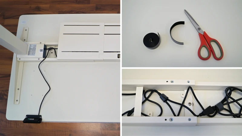 Kabelmanagement: U-Halterung und Klettkabelbinder anbringen