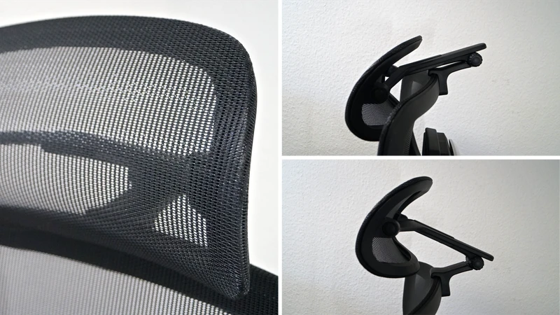 3 Bilder der 3D-Kopfstütze des Bürostuhls FlexiSpot C7 Morpher