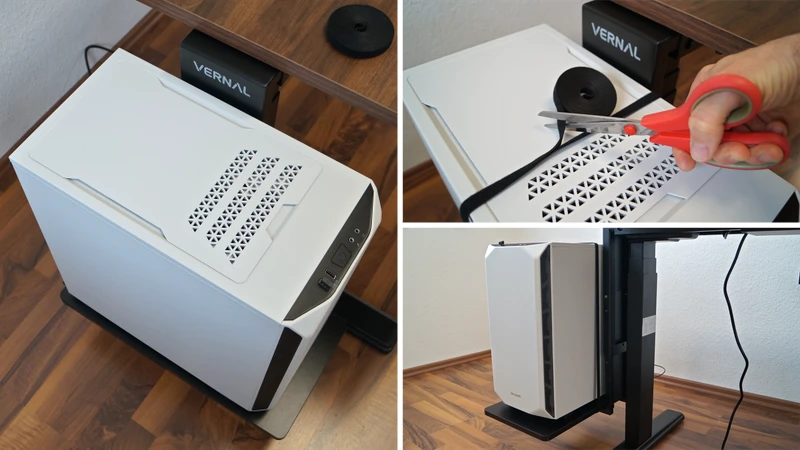 Klettbinder als Kippschutz anbringen – Vernal CPU-Halterung