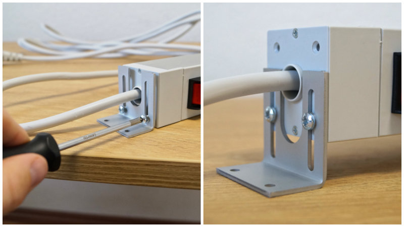 Montage: Befestigungswinkel – Ergotopia Desktopia PowerDock