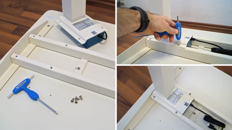 Montageschritt 4: Installation der Beinsäulen