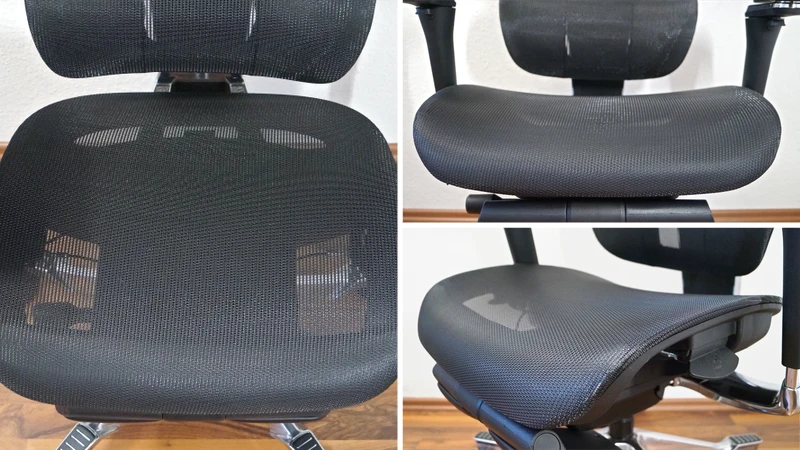 3 Ansichten von oben, vorne und schräg seitlich, der Netzsitz des C7 Morpher