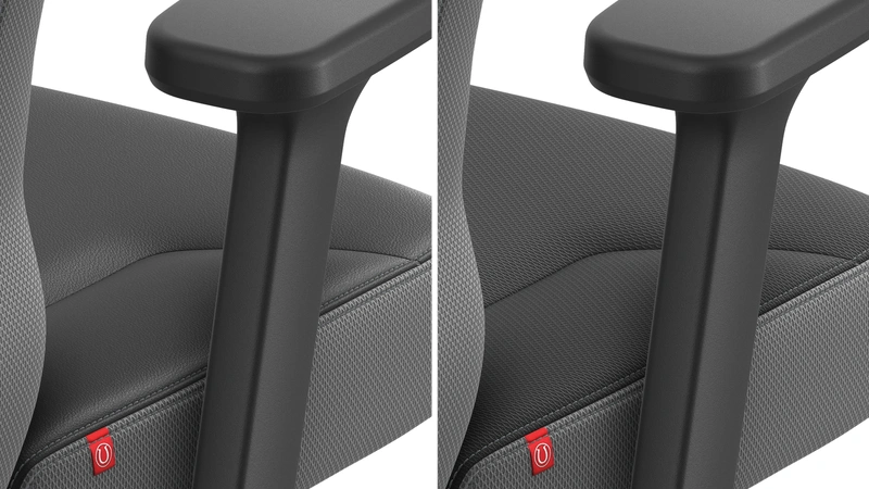 Vergleich, Blick auf den Bezug: links Interstuhl XXL CLASSIC, rechts Interstuhl XXL MODERN