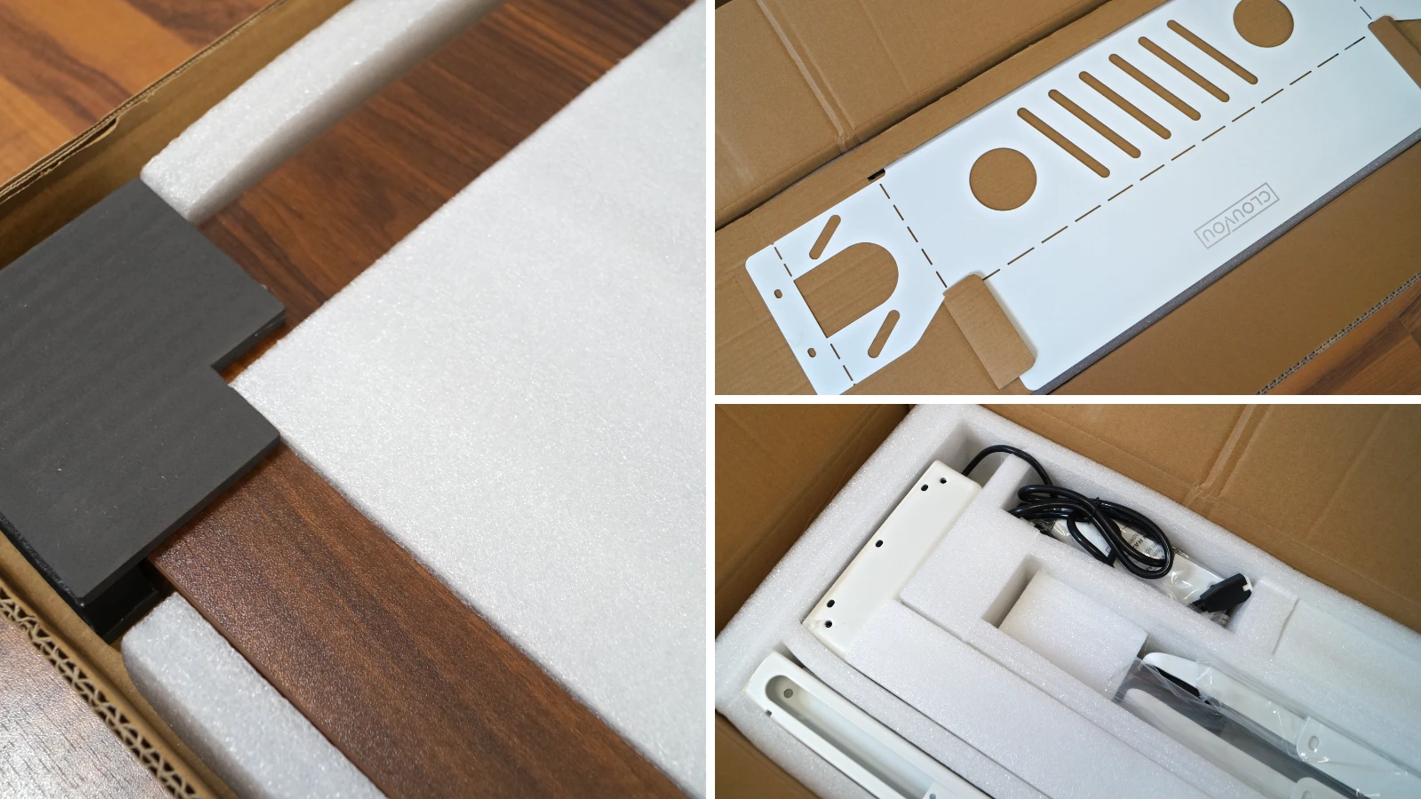 Verpackung, Blick in die geöffneten Pakete – CLOUVOU ProDesk